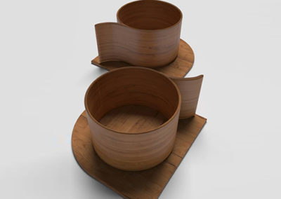 3D Tazas de madera