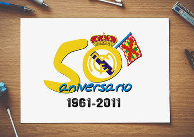 Logo 50 aniversario Peña Madridista Oscense